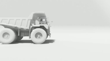 Beyaz izole edilmiş 3D Kamyon