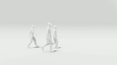 Yürüyen bir adamın 3D görüntüsü