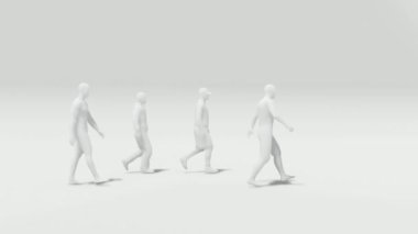 Yürüyen bir adamın 3D görüntüsü