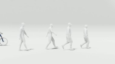 Yürüyen bir adamın 3D görüntüsü