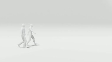  Yürüyen bir adamın 3D görüntüsü