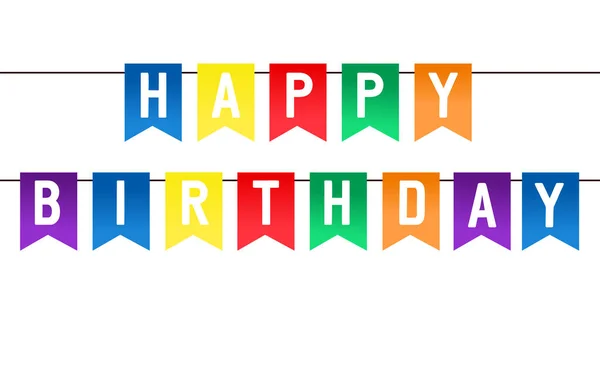 Gelukkige Verjaardag Vector Transparante Achtergrond Kleurrijke Gelukkige Verjaardag Border Frame — Stockvector
