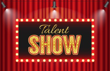 Sahne gösterisi. Beyaz arkaplanda vektör illüstrasyonu