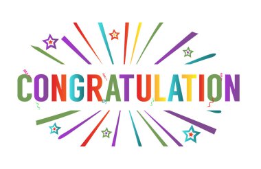 Beyaz arka plan için tebrikler. Konfeti. vektör illüstrasyonu.