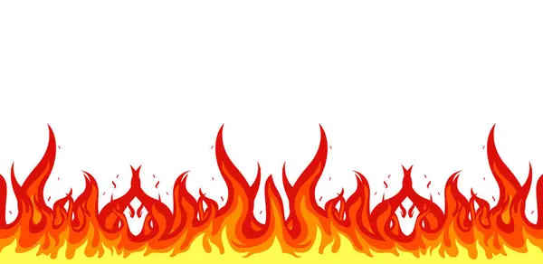 Fire Flames White Background — Stock Vector