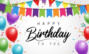 mutlu yıllar geçmiş konfeti ile