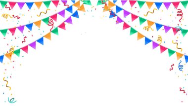 parti afişi, renkli bayraklar