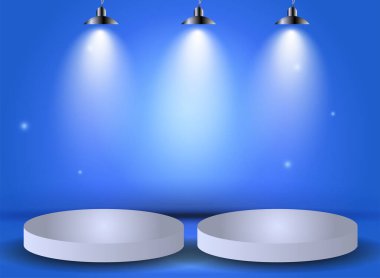 Sahne ışıklarıyla gerçekçi sahne