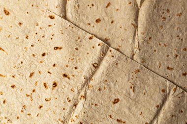 Arka plan olarak taze pita ekmeği. Lavaş arkaplan üst görünümü. Arka plan olarak taze pide ekmeği yakın plan..