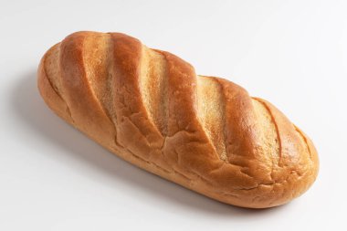 izole beyaz zemin üzerine beyaz ekmek ekmek