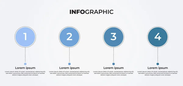 Biznes Linia Czasowa Infografika Szkło Morfizm Efekt Wektor Ilustracja — Wektor stockowy