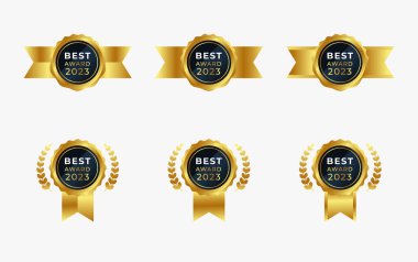 Altın çerçeveli lüks rozet paketi