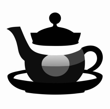 Gösterişli Vektör Biçiminde Zarif Çaydanlık Simgesi