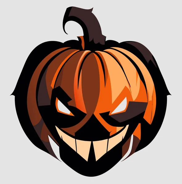 Assustar Com Este Vetor Abóbora Assombrando Perfeito Para Desenhos Halloween — Vetor de Stock