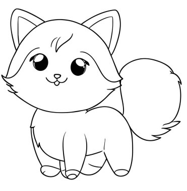 Bu harika Kedi temalı sayfa renklendirme vektörünü alın