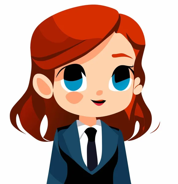 Professionelle Office Lady Vector Character Art — Stockvektor