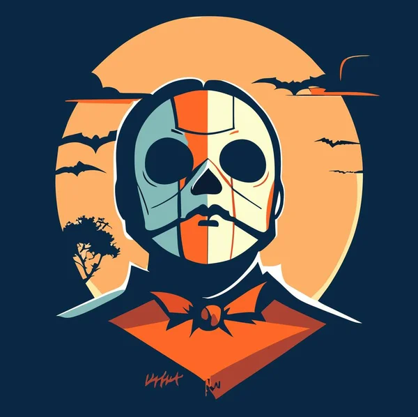 Obter Este Incrível Assustador Halloween Temático Tshirt Vetor Design —  Vetores de Stock
