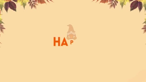 Festive Thanksgiving Text Animation Perfect Holiday Greetings — Stock Video