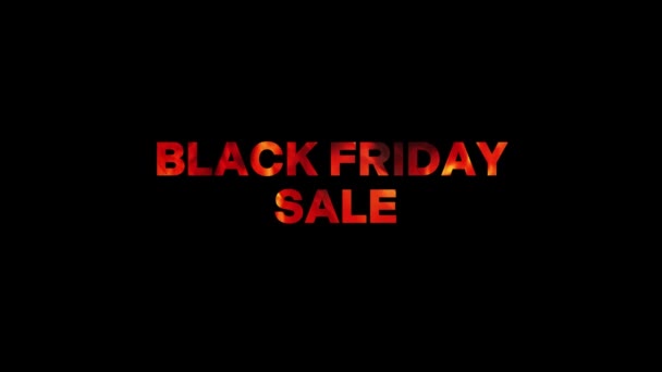 Black Friday Sale Black Friday Sale Fire Animation — стоковое видео