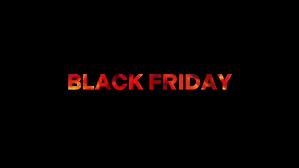Black Friday Black Friday Fire Text Animação Vídeo — Vídeo de Stock