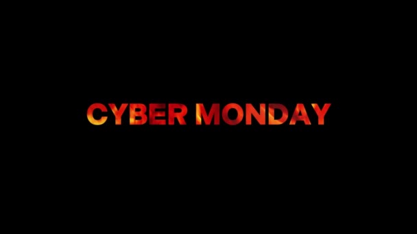 Cyber Monday Cyber Monday Feu Texte Animation Vidéo — Video
