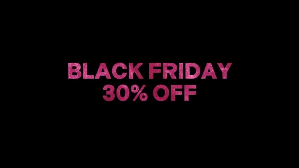 Black Friday Black Friday Written Pink Black Friday Text Animation — Stock video