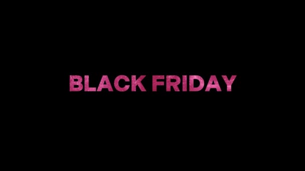 Black Friday Black Friday Geschrieben Pink Black Friday Text Animation — Stockvideo