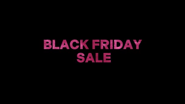 Black Friday Sale Black Friday Written Pink Black Friday Text — Stockvideo