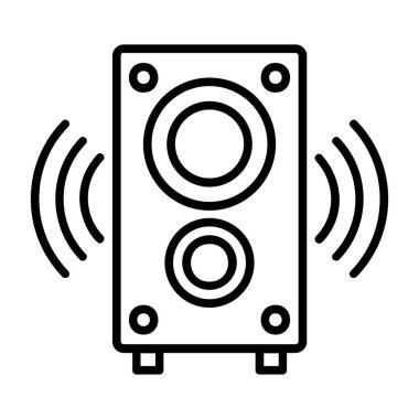 Bir hoparlör simgesinin vektör çizimi