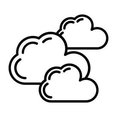 bulut vektör çizgisi simgesi