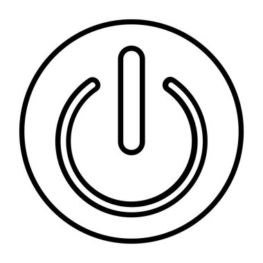 Güç düğmesi vektör satırı simgesi