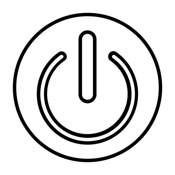 Значок Векторной Линии Кнопки Питания — стоковый вектор