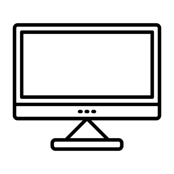 Isolerade Ikonen För Dator Monitor — Stock vektor