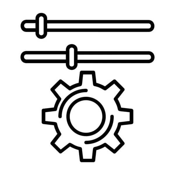 Settings Icon Detail Outline Style — Stock Vector