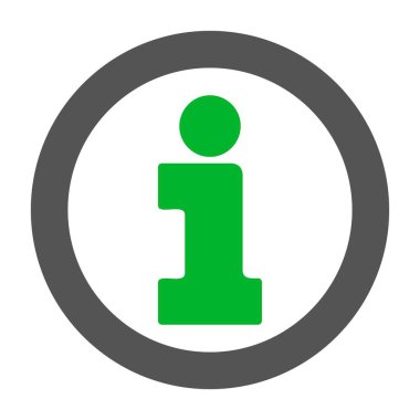 Düz biçimli bilgi vektörü simgesi