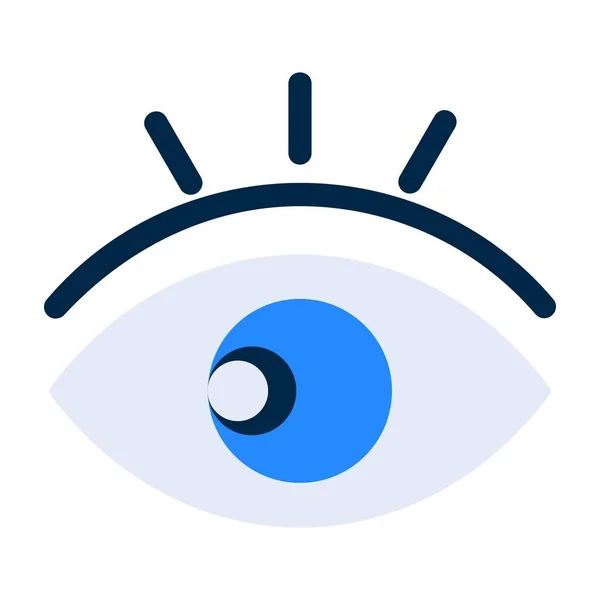 Icono Vector Ocular Estilo Plano — Vector de stock