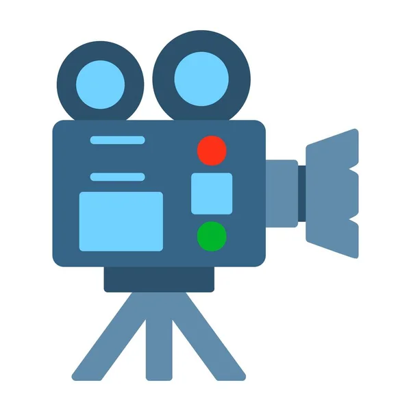 Βιντεοκάμερα Πλακέτα Clapper Επίπεδη Απεικόνιση — Διανυσματικό Αρχείο