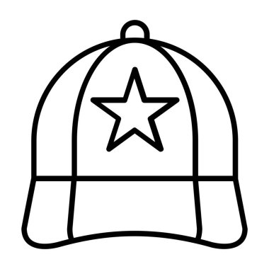 Askeri kask simgesi, anahat stili