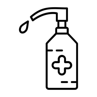 Dezenfekte şişesi simgesi, taslak biçimi