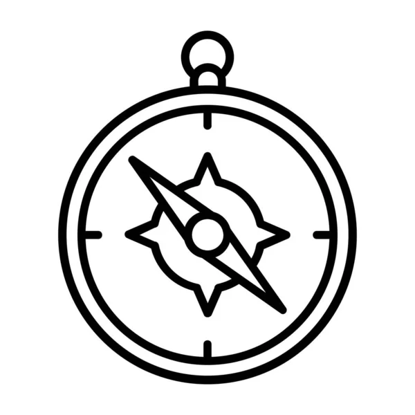 Ikona Wektora Kompasu Szczegółowo Zarys Stylu — Wektor stockowy