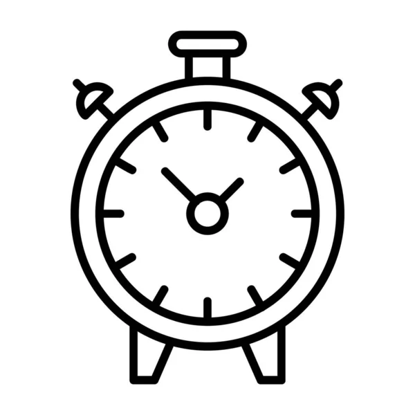 Väckarklocka Ikonen Kontur Illustration Larm Vektor Symbol För Webben — Stock vektor