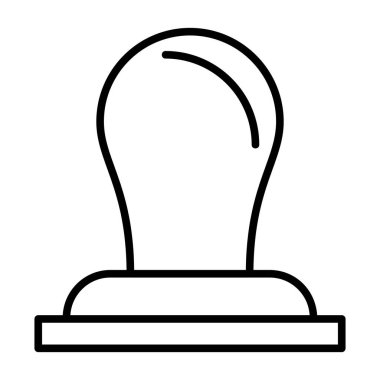 Bir fırçanın karikatür simgesinin vektör çizimi