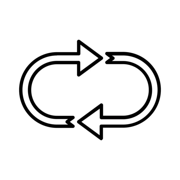 Pfeile Und Kreis Symbol Vektor — Stockvektor