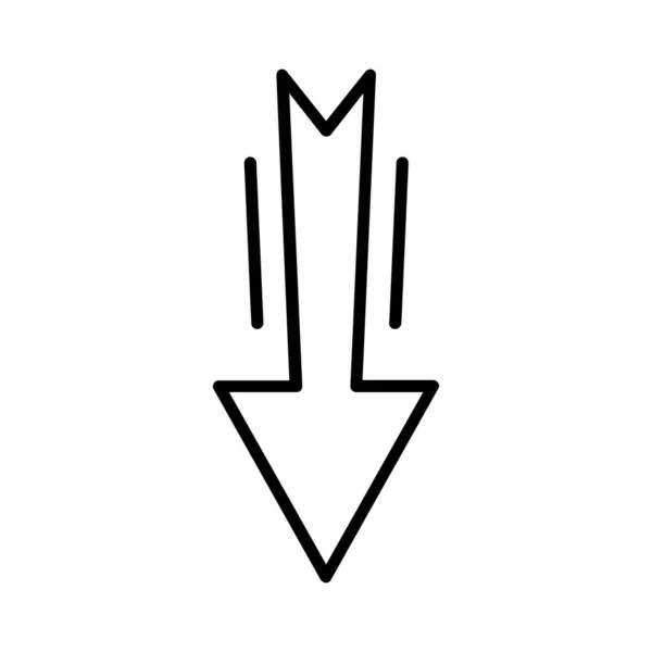 Pfeilvektor Dünne Linie Symbol — Stockvektor