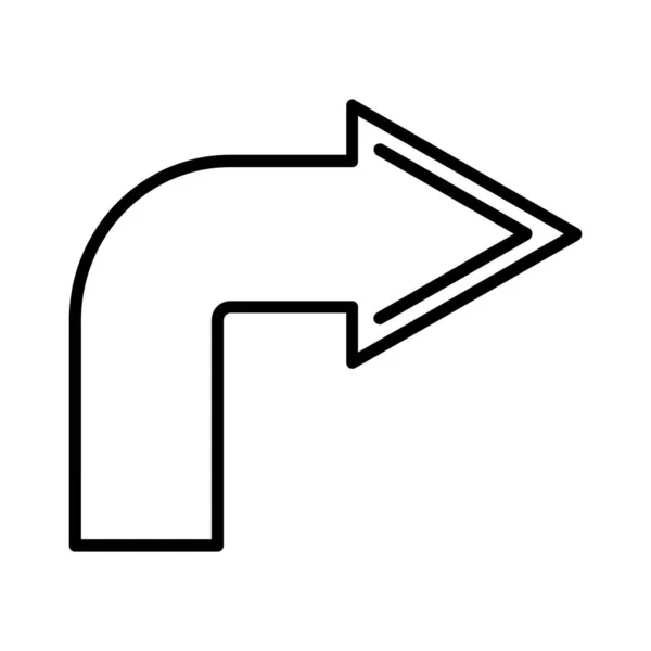 Pfeil Richtung Richtung Symbol Umriss Stil — Stockvektor
