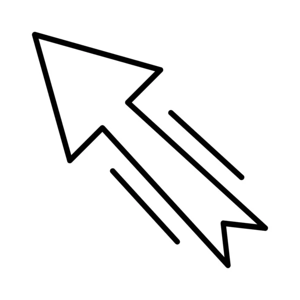 Icono Flecha Arriba Esquema Flecha Arriba Icono Vector Para Diseño — Vector de stock