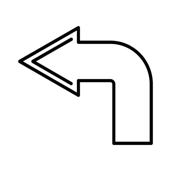 Pfeil Symbol Vektorzeichen Und Symbol Isoliert Auf Weißem Hintergrund Logo — Stockvektor