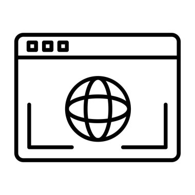 Internet tarayıcı simge vektör çizim