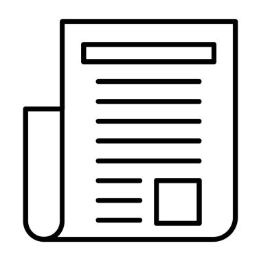 belge vektör çizgisi simgesi