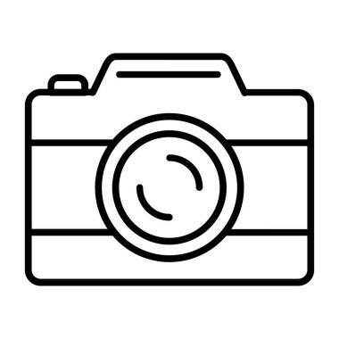kamera ince çizgi vektör simgesi deseni